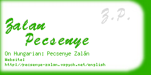 zalan pecsenye business card