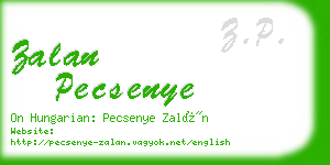 zalan pecsenye business card